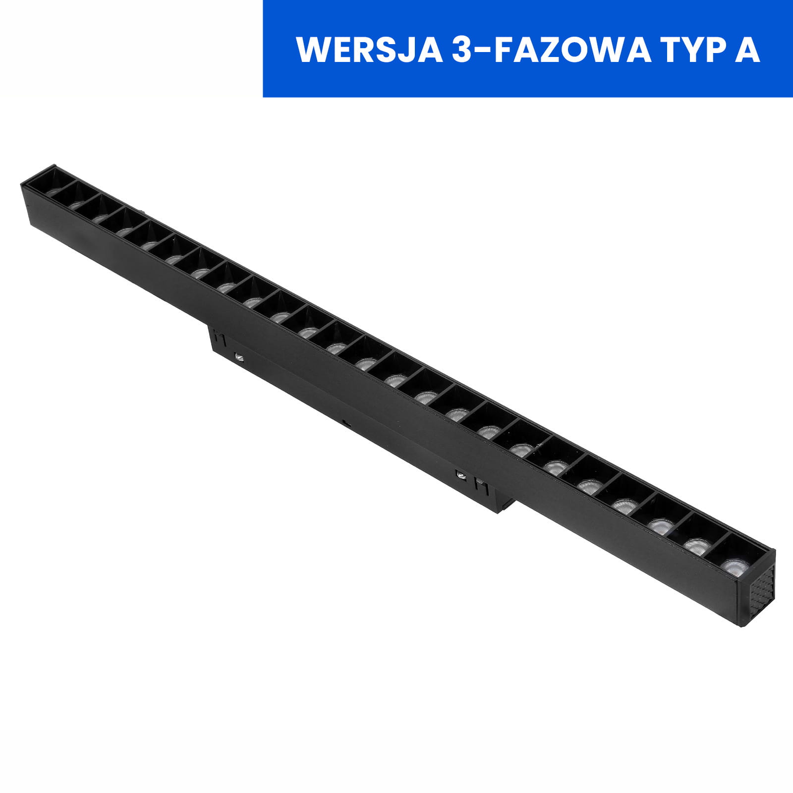 Lampa z diodami do szyn magnetycznych 24W 3000K wersja 3-fazowa DDCX-GS24-436