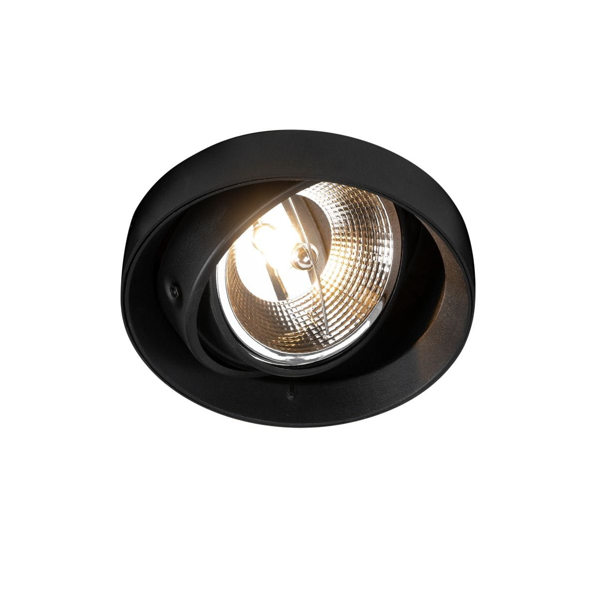 ONEON DL Round 111-1 plafon czarny na żarówkę GU10