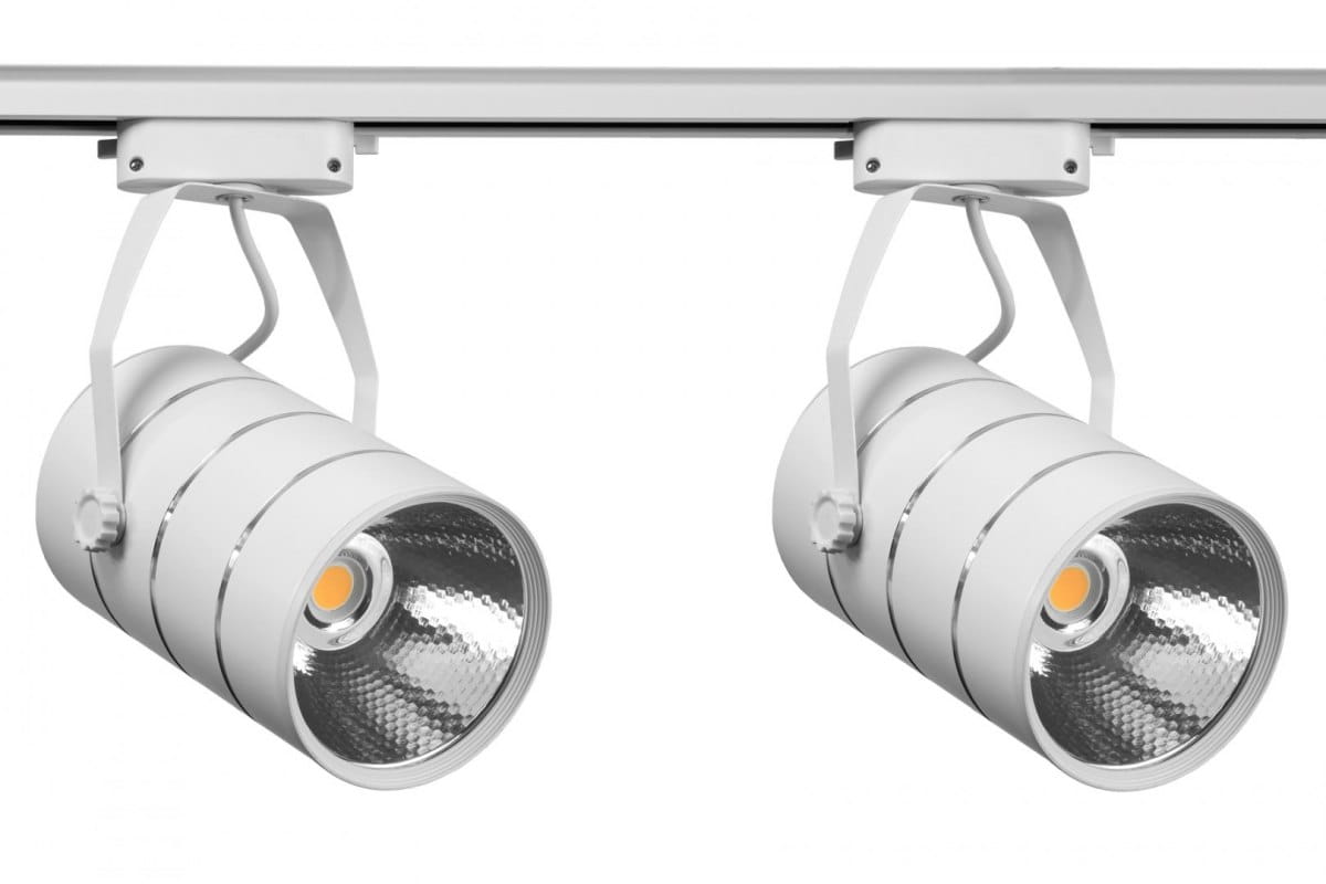 Zestaw 2x Reflektor biały LED 30W Ciepła + 1.5m szyna