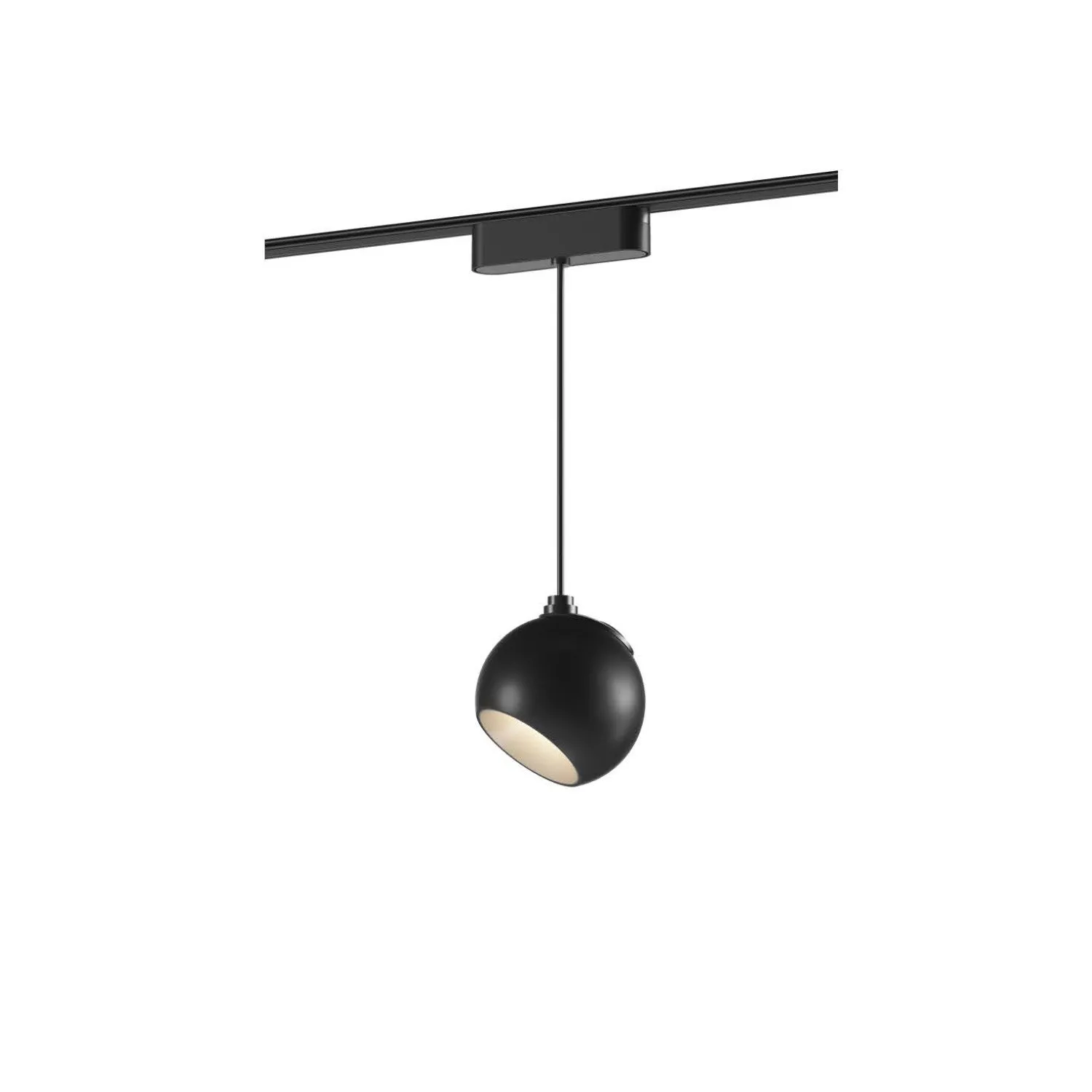 Wiszący reflektor LED Cóncavo do szyn magnetycznych jednofazowych 25mm Super Slim 12W 48V CRI90 czarny 4000K