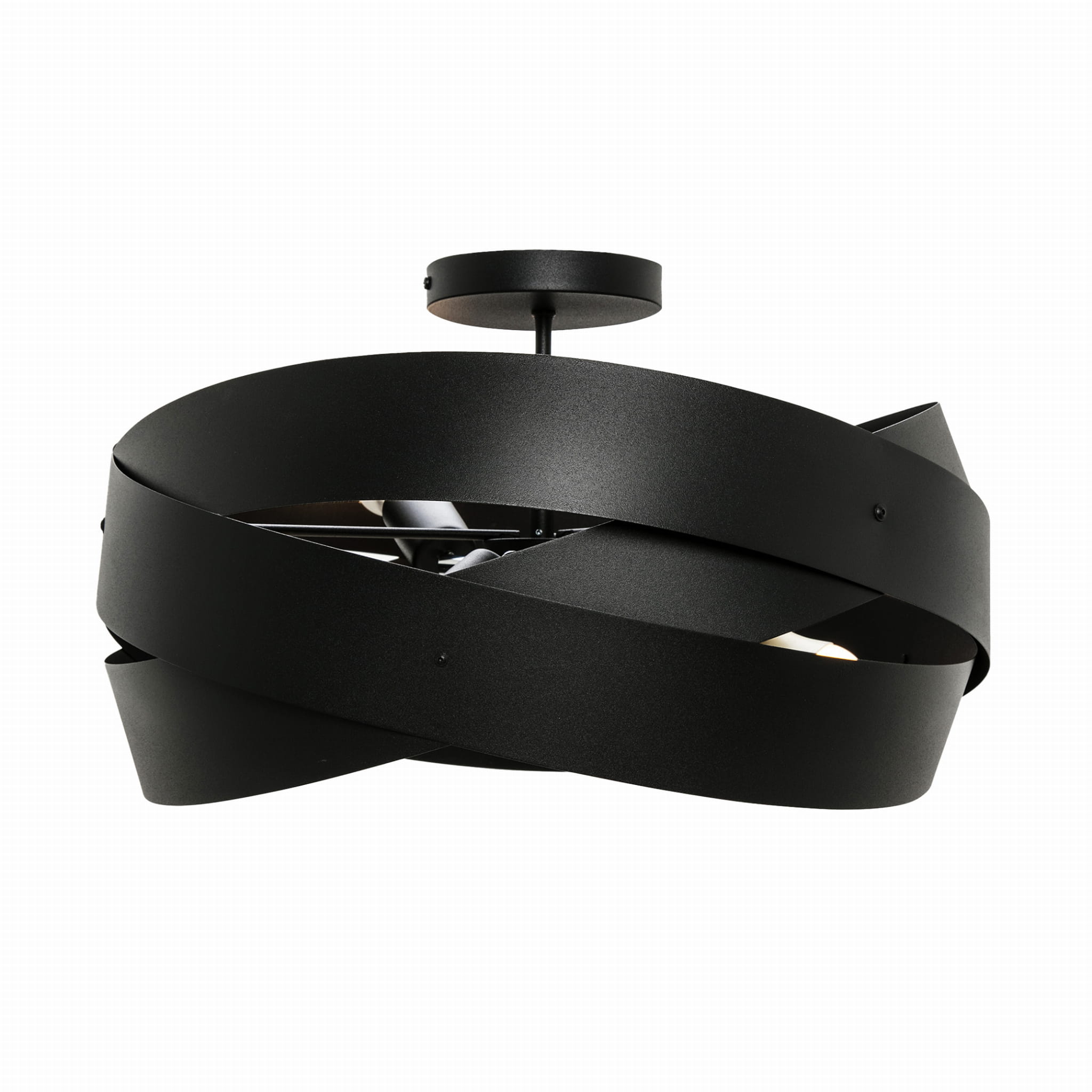 Nowoczesna lampa sufitowa TORNADO 50 cm czarna