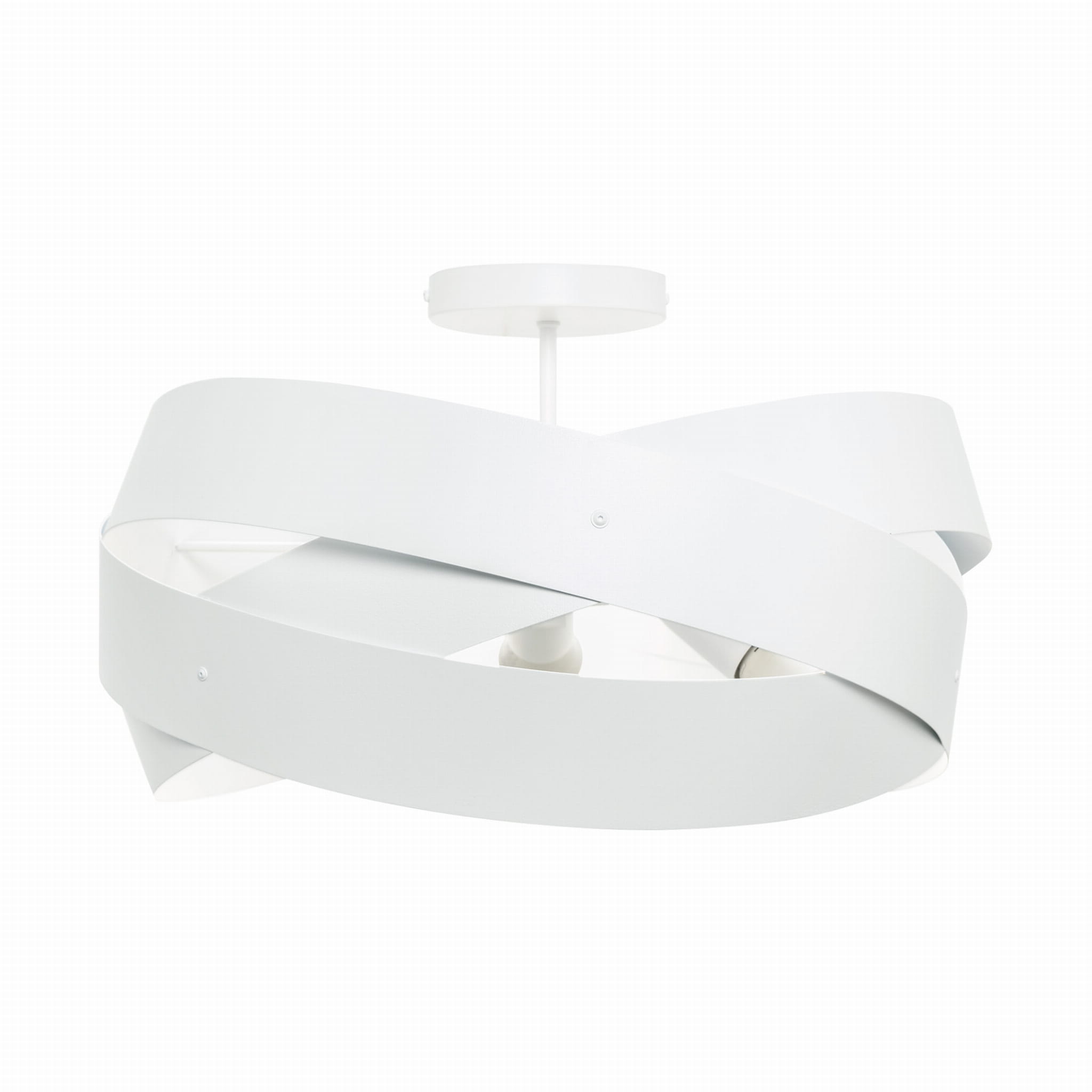 Lampa sufitowa TORNADO 50 cm biała — designerska oprawa do salonu