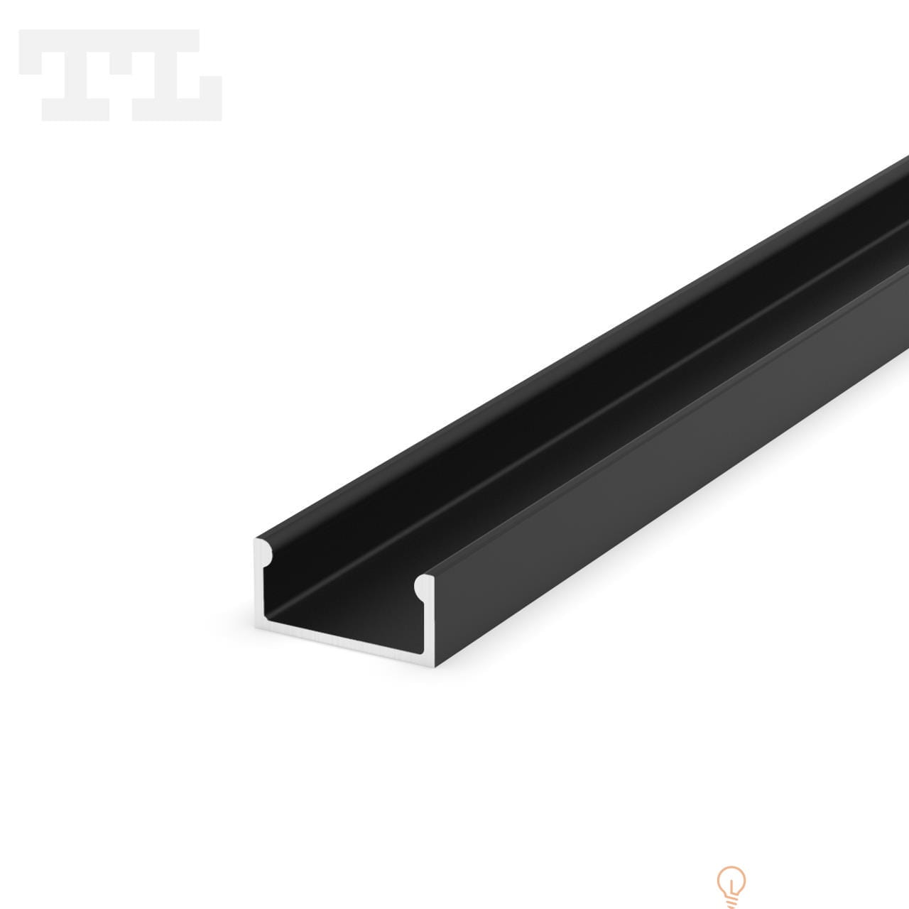 Profil LED P4-1 czarny — nawierzchniowy profil aluminiowy do taśm LED