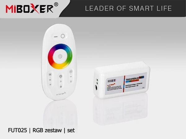 Miboxer zestaw pilot + sterownik RGB max 10A RF WiFi FUT025