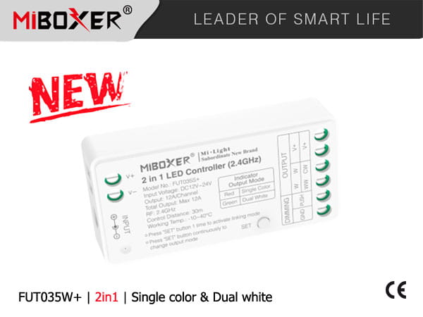 Miboxer sterownik strefowy WiFi 2.4GHz Tuya 2in1 max12A FUT035W+