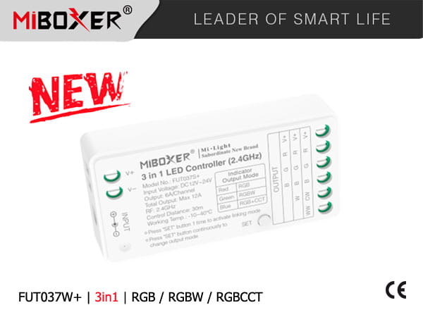 Miboxer sterownik strefowy WiFi + 2.4 GHz + Tuya 3in1 max 12A FUT037W+