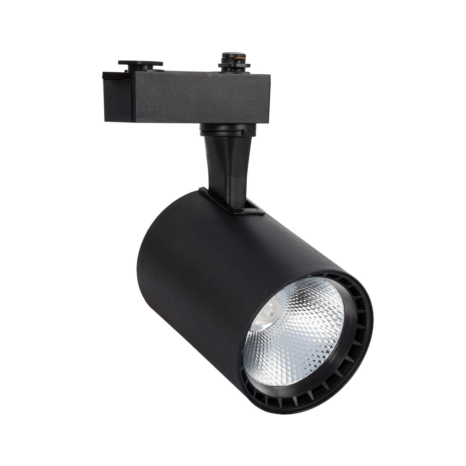 Reflektor LED Bron czarny 20W do szyn jednofazowych — oświetlenie schodów i klatki z czujnikiem