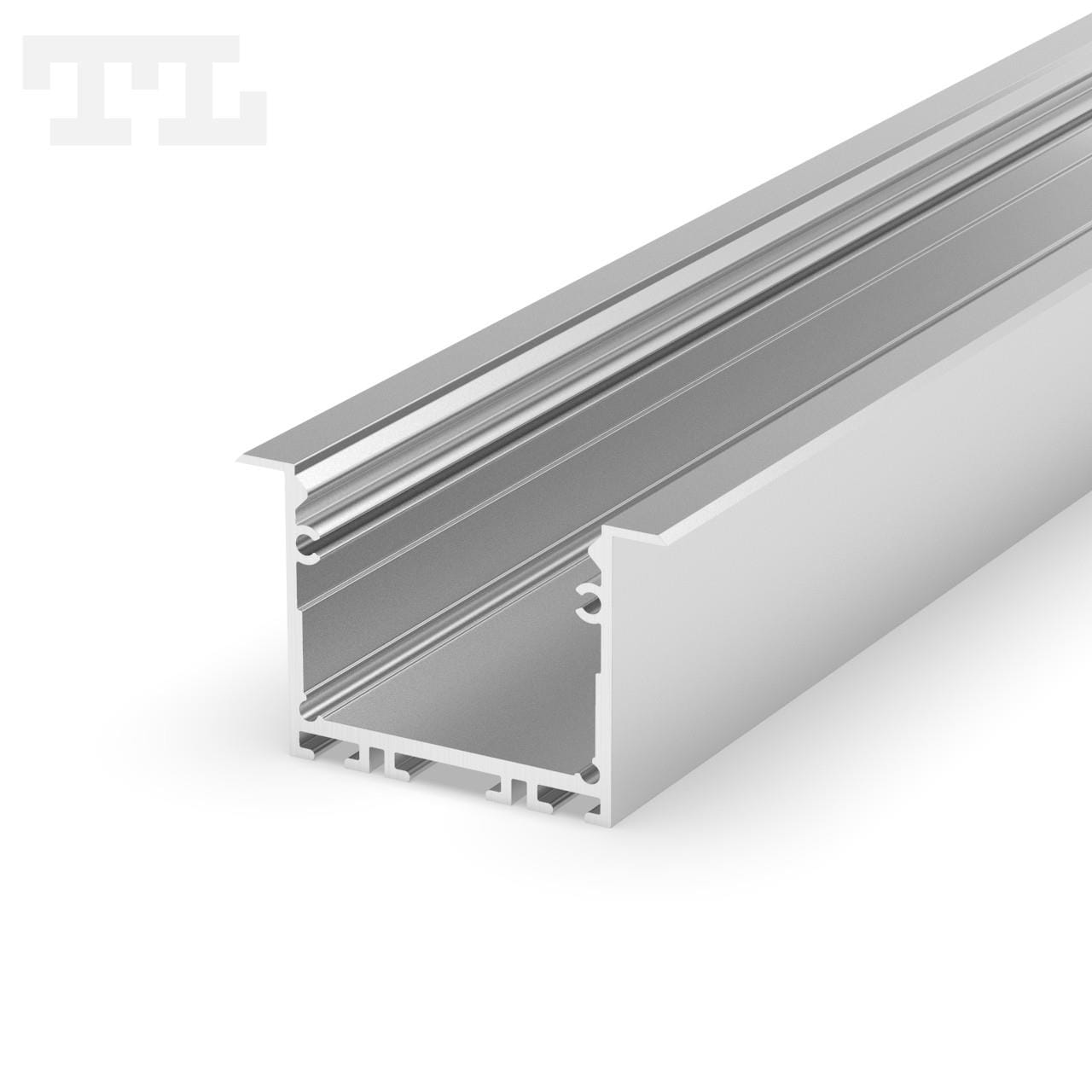 Profil led podtynkowy P22-1 szeroki srebrny 3m