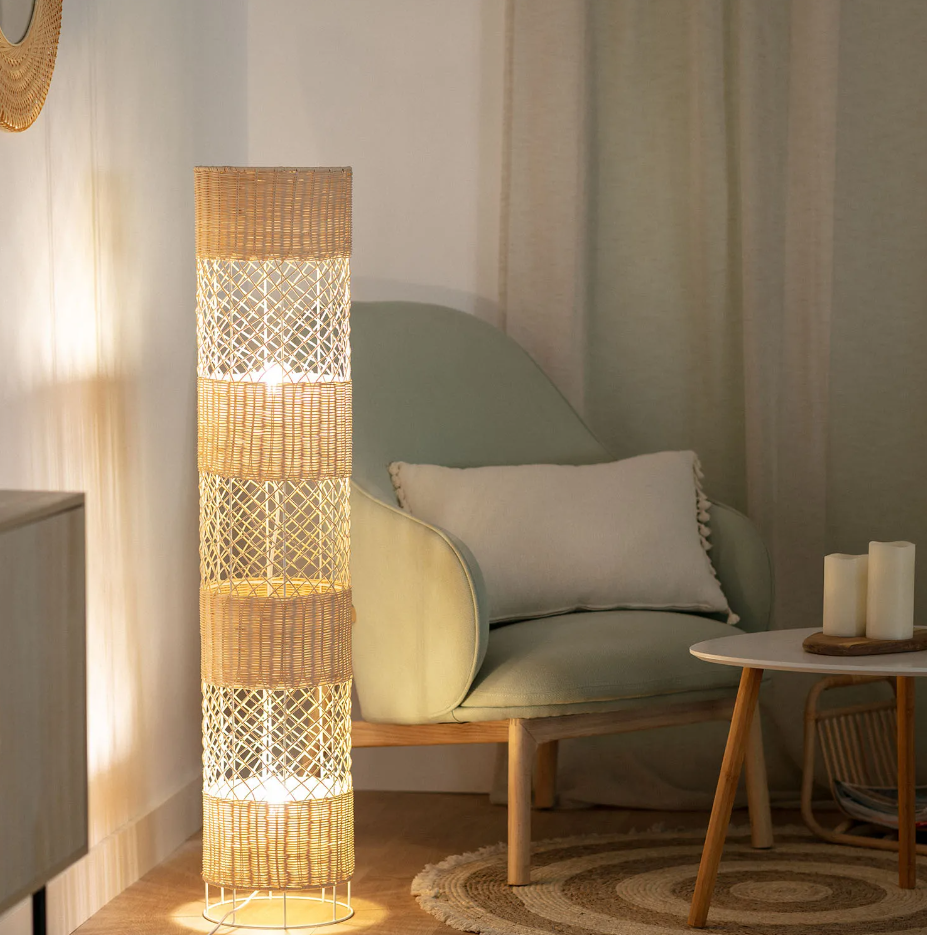 Lampa podłogowa Rubra 2xE27 ratan